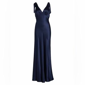 Reforamtion Pernille Silk Dress Navy